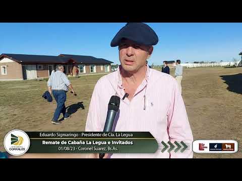 01-08-23 -Eduardo Sigmaringo - Presidente de Cía  La Legua - Coronel Suarez, Bs.As.
