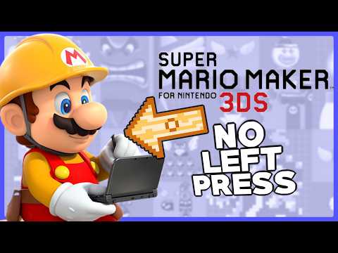 Mario Maker 3DS but PRESSING LEFT is ILLEGAL!