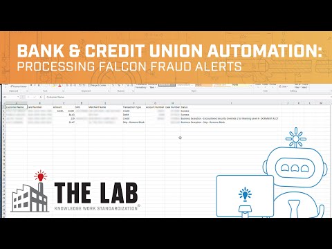 Bank & Credit Union Falcon Fraud Alert Processing Using AI and Robotic Process Automation
