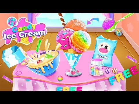 Candy Ice Cream Cone - Sweet Rainbow Dessert Games Video