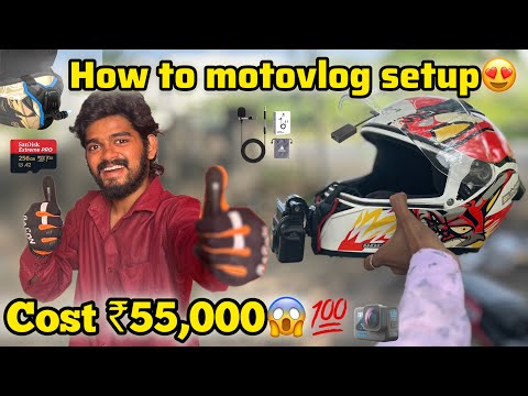 How to motovlog setup in tamil | GoPro Motovlog Setup | Helmet Camera Setup Step by Step🥳