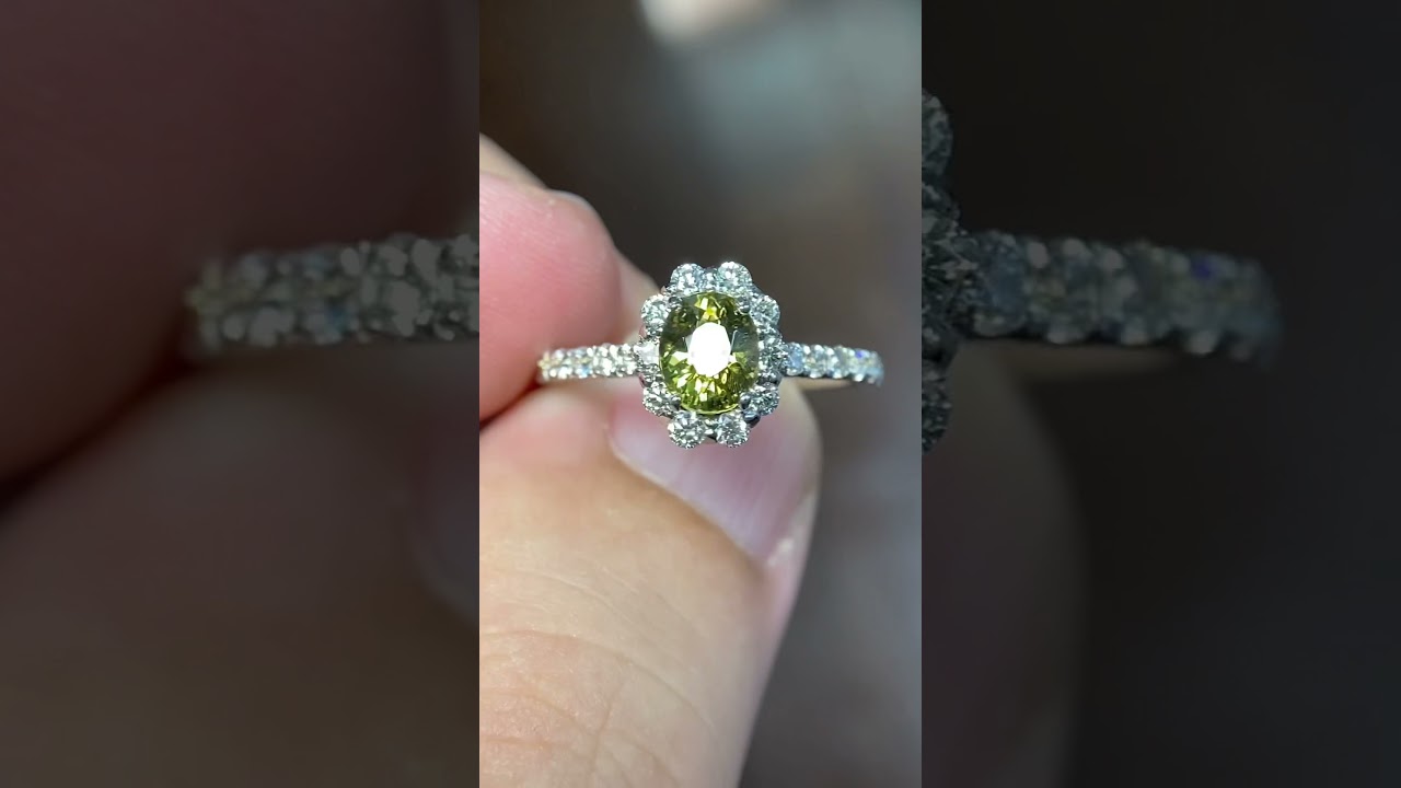 Demantoid Garnet Ring Direct Sunlight