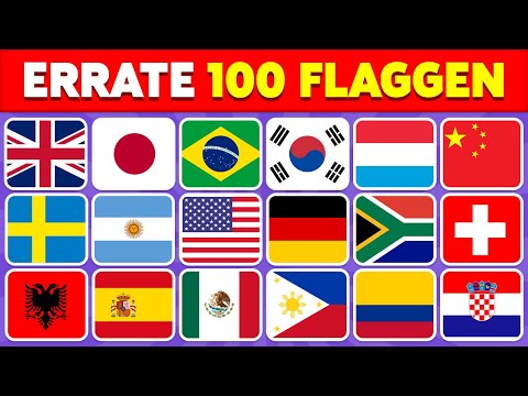🚩 Errate das Land beim Flaggen-Quiz 🌍 | Kannst du 100 Flaggen erraten?