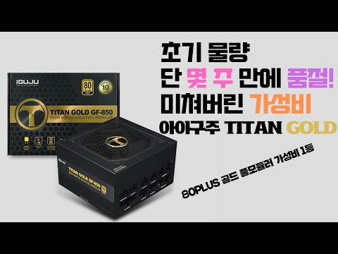 나오자마자 품절! 미친 가성비 파워 아이구주 GF-850 80PLUS GOLD Full Modular 리뷰