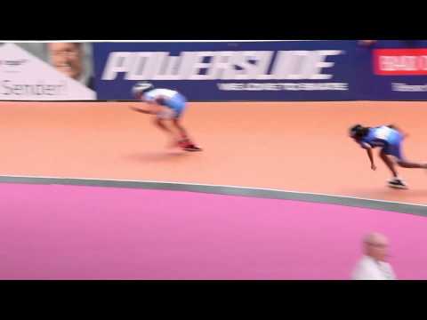 arena geisingen EC Inline Speed Skating 2014 day 2 JunB ladies 500m track quarter finals