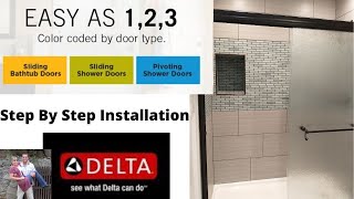 Install Delta Sliding Shower Doors Step by Step #DIY