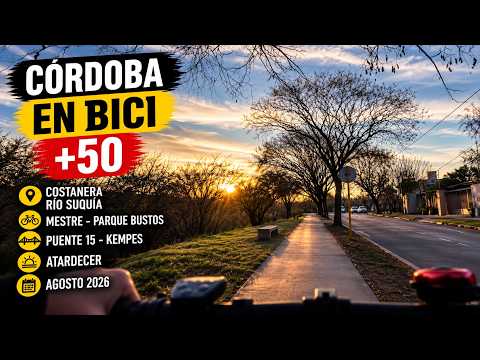 Córdoba en bici +50 Agosto 2026 Costanera rio Primero Suquia, Mestre, Pareque Bustos, puente 15, ke