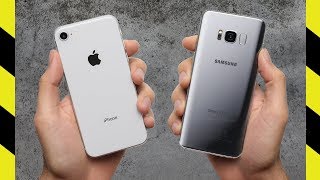 Apple iPhone 8 vs Samsung Galaxy S8 Drop Test! Strongest Glass Ever?