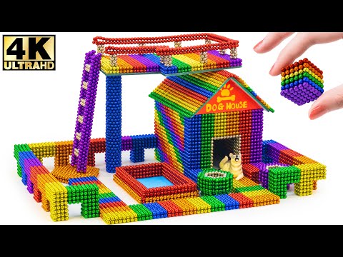 Magnet Challenge - Build A Dog House with Roof and Swimming Pool From Magnetic Balls| ASMR Videos
