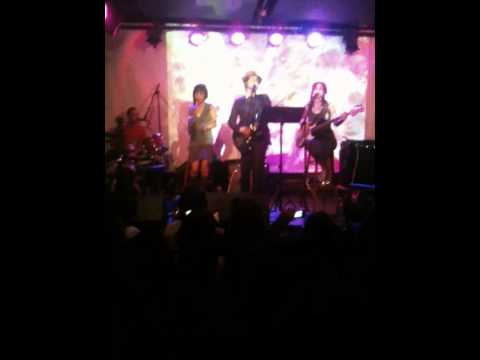 Joseph Gordon Levitt, Sean Lennon, and Yuka Honda of Cibo Matto perform 