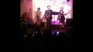 Joseph Gordon Levitt, Sean Lennon, and Yuka Honda of Cibo Matto perform 
