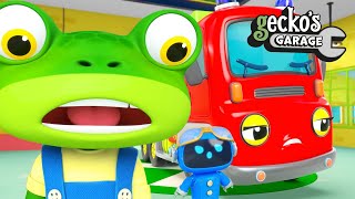 Fiona Fire Truck's Water Chaos!｜BRAND NEW Gecko's Garage｜Funny Cartoon For Kids｜Toddler Fun Learning