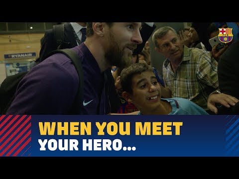 When you meet your hero... #LeoMessi