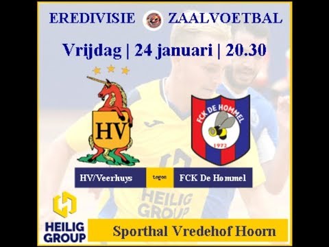 2020-01-24 Zaalvoetbal, Eredivisie, HV/Veerhuys-FCK De Hommel, hele wedstrijd, Full HD, 50fps