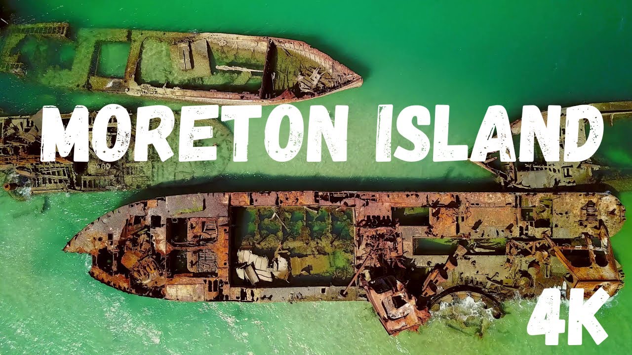 Behold the enchanting aerial vistas of Moreton Island.