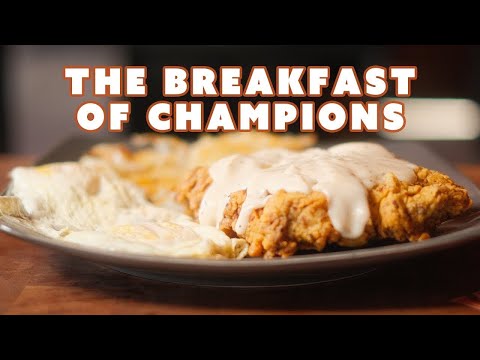 Every Dad's Dream Meal! Chicken Fried Steak And Eggs!