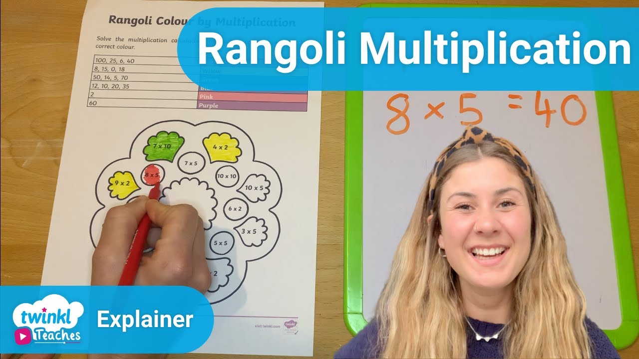 Twinkl KS1 | Rangoli Colour by Multiplication