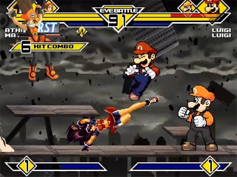 SK MUGEN Special - Athena Asamiya & May vs 2 Luigi Edits + Extra