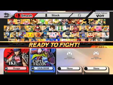 Youmacon 2015 Wii U - Ryuga vs Demitus - Smash Bros. 4 Wii U