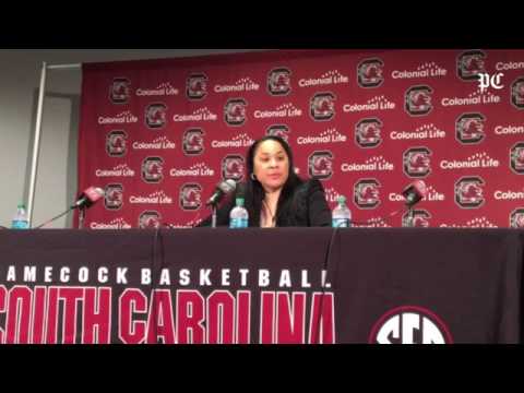 Gamecocks coach Dawn Staley on victory over No. 4 Miss. State #sports