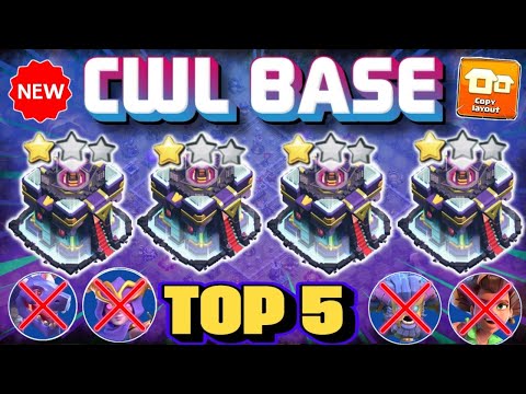 TESTED BEST TH15 CWL / WAR BASE WITH LINKS  ||TOP-5 TH15 CWL BASE ANTI 3 STAR|| TH15 ANTI RR+RC WALK