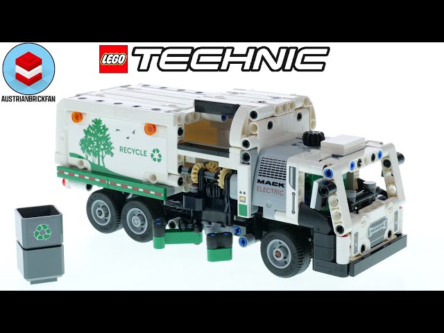 Vídeo relacionado con LEGO Technic Camión de Residuos Mack LR Electric, Vehículo Eléctrico de Juguete para el Reciclaje, Regalo para Niños y Niñas de 8 Años o Más, Contenedores y Accesorios de Residuos 42167