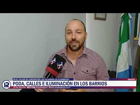 Plan de obras en Andino: Martello apuesta a la fabricación de luminarias y prepara operativo de poda