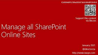 Manage all SharePoint Online Sites
