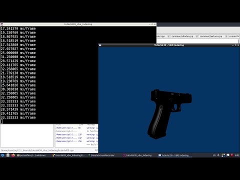Opengl Tutorial  -  Tutorial 9  - VBO Indexing - Pistol. /glfw, glew, glm/
