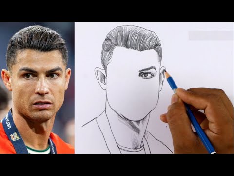 Ronaldo Drawing 😍 How to Draw Cristiano Ronaldo Easy | Cr7 World Cup 2026