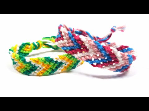 Armband mit Pfeilmuster knüpfen | Freundschaftsarmband