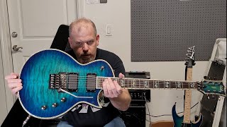 Video thumbnail for ESP LTD EC-1000 Floyd Rose Quilt Maple Violet Shadow. Personal Collection review. Beautiful blue. by Larryjo Guitars