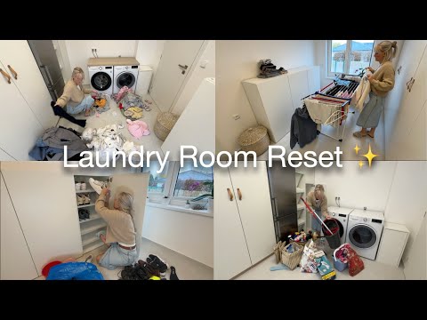 Satisfying Laundry Room Reset ✨ Cleaning Motivation ASMR Laundry Day From Messy ➝ Fresh & Organized