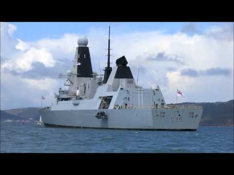 HMS Dragon and sea boat