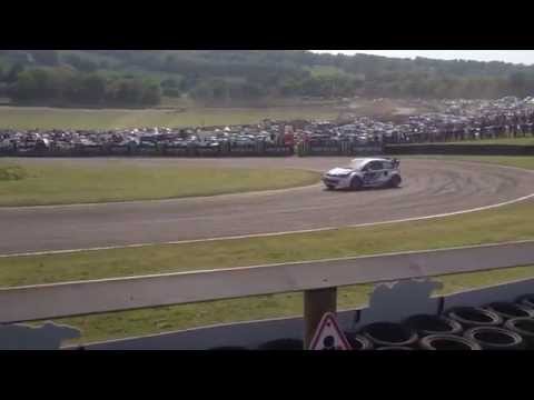 Henning Solberg Broken Suspension - Supercar Semi Final 1 - Lap 4 - Lydden Hill - World RX