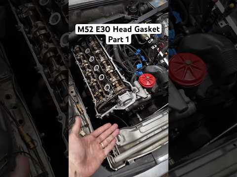 Head gasket and turbo prep on a clients M52 E30! #bmw #e30 #m52 #headgasket #cometicmls #m52turbo