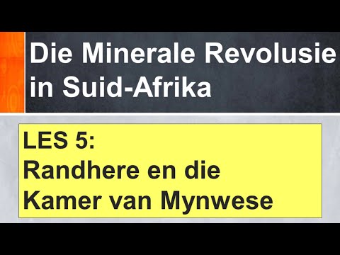 Geskiedenis (Gr 8) Les 5 Goud Witwatersrand Randhere Minerale Revolusie