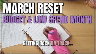 MARCH RESET | BUDGET & LOW SPEND MONTH SET UP