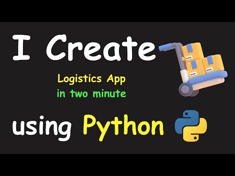 I Create Logistics App In 2 Min Using Python Learn Python By Building Simple Projects