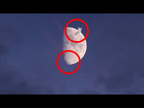 Moon crash - something breaks through the moon!!! something hit the moon