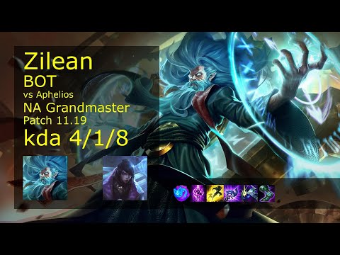 Zilean Bot & Leona vs Aphelios & Braum - NA Grandmaster 4/1/8 Patch 11.19 Gameplay