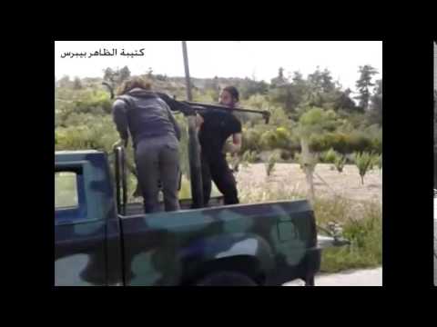 التصدي للطيران الحربي من قبل كتيبة الظاهر بيبرس على جبهة جبل الأكراد في ريف اللاذقية