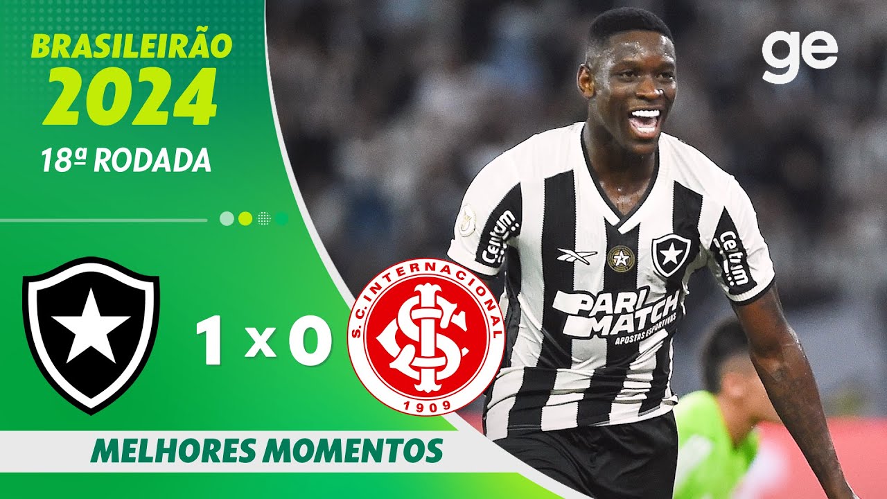 VÍDEO: gol e melhores momentos de Botafogo 1 x 0 Internacional no Nilton Santos pelo Brasileirão 2024
