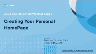 Creating Your Personal HomePage thumbnail