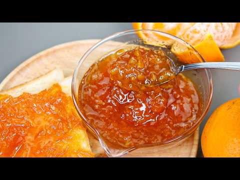 NOT BITTER Orange Marmalade! Easy Homemade Orange Peel Jam Recipe Without Pectin