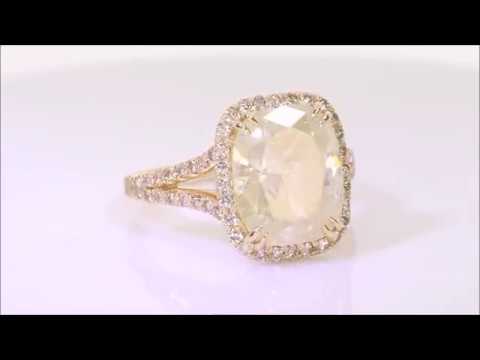 5.00 ctw Diamond Engagement Ring - Cushion Cut H SI2 | BigDiamondsUSA