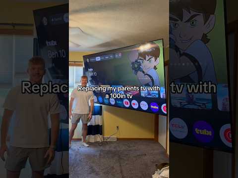 Replacing My Parents Bedroom Tv With A 100in TV