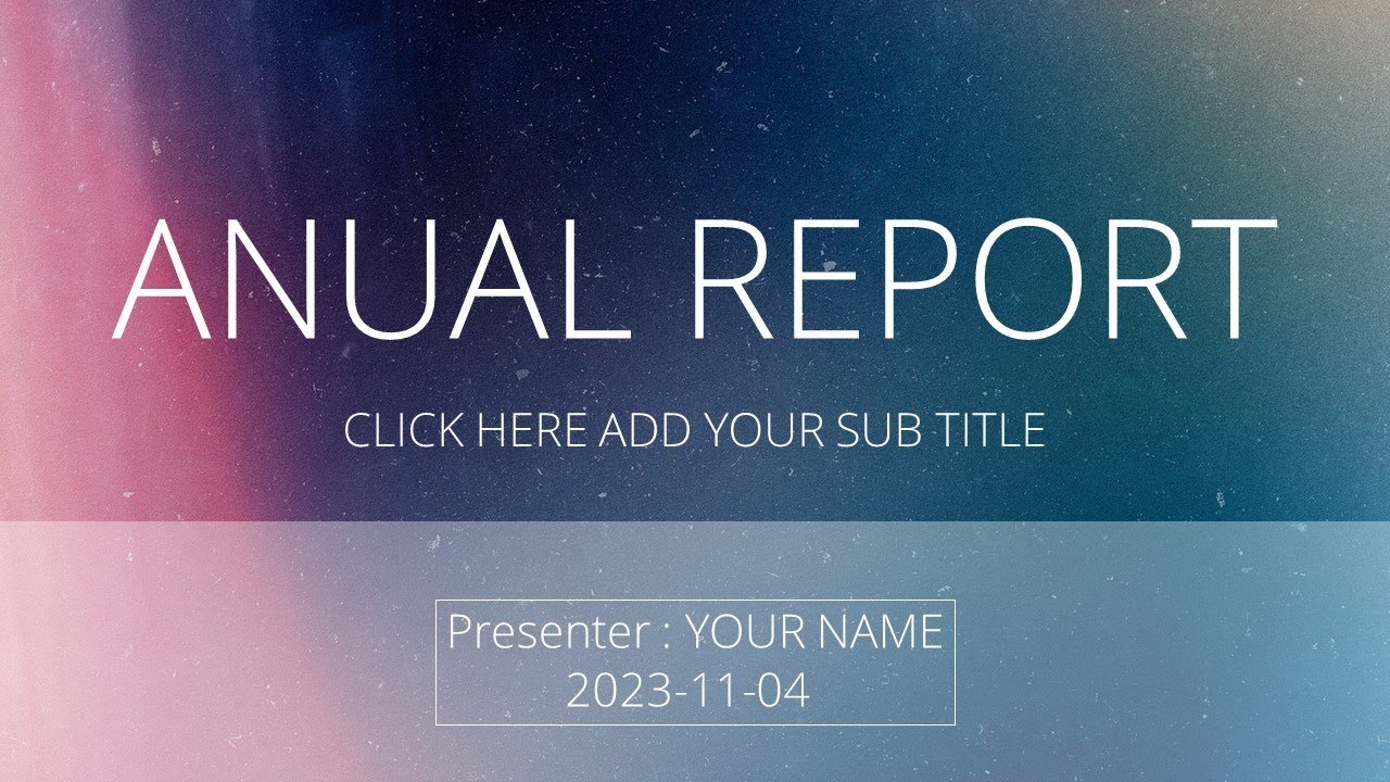 Example Annual Report PPT Template
