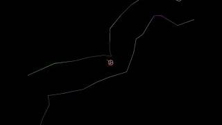 Simulated Hovercraft - RNN control (unstable)