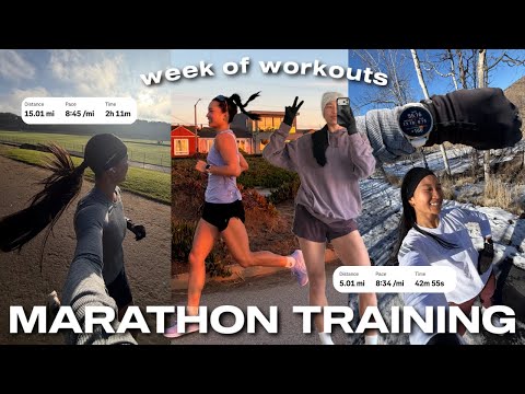 WEEK OF MARATHON TRAINING | My Running + Workout Split in 2026!